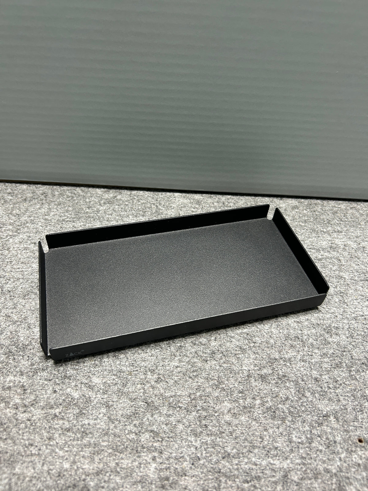 [SAMPLE] トレイS｜ZACK 40539 POTES MB 小物入れ コスメケース 洗面収納 幅20cm 高さ2cm 奥行き10cm 18/10ステンレス製 マットブラック H2-38 [在庫あり]