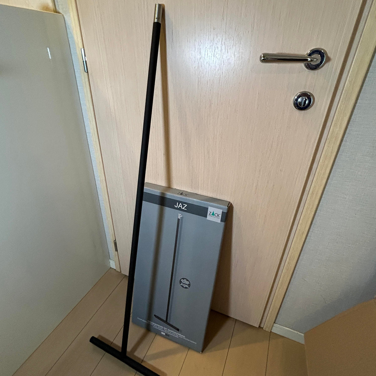 [SAMPLE] フロアスクイージー｜ZACK 40548 JAZ MB 水切りワイパー ロング浴室スクイージー 長さ120cm 幅32cm 18/10ステンレス製 マットブラック