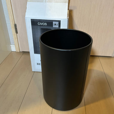[SAMPLE] ペーパーバスケットS｜ZACK 50507 CIVOS MB ゴミ箱 ごみ箱 屑入れ ダストボックス 高さ28cm 直径20cm 18/10ステンレス製 マットブラック H1