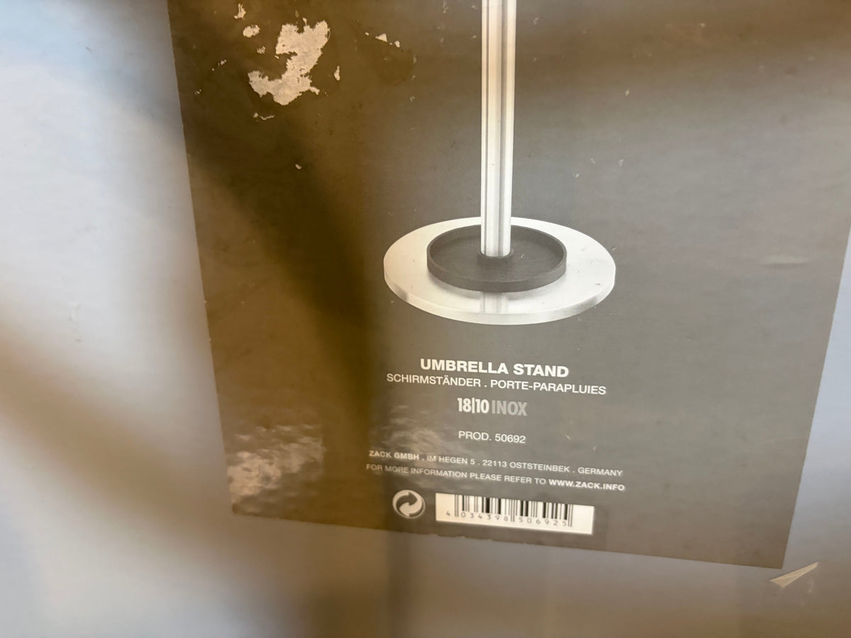ZACK 50692Y アンブレラスタンド：パッケージに印刷された商品写真と表示
